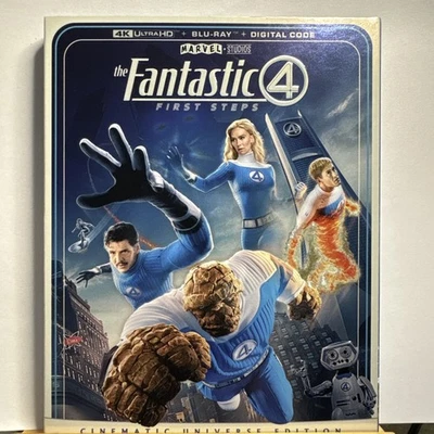 The Fantastic Four: First Steps (4K UHD, Blu-ray, 2025) w/ Embossed Slipcover - Image 1 of 4