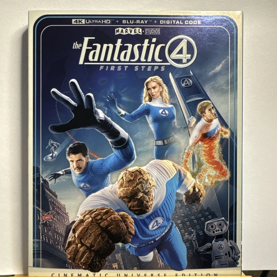 The Fantastic Four: First Steps (4K UHD, Blu-ray, 2025) w/ Embossed Slipcover - Image 1 of 4