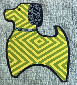 Espositore magnetico Jonathan Adler blu verde lime cane 13”x15” bassotto tavola parete - Foto 1 di 11