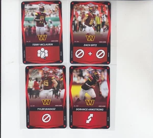 4 - 2025 NFL UNO Elite Red Terry McLaurin Zach Ertz Tyler Biadasz Armstrong - Picture 1 of 1