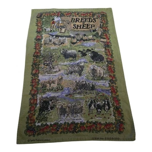 Vintage Breeds of Sheep Geschirrtuch Vereinigtes Königreich 100 % Baumwolle 20 x 30 cm UK - Bild 1 von 5