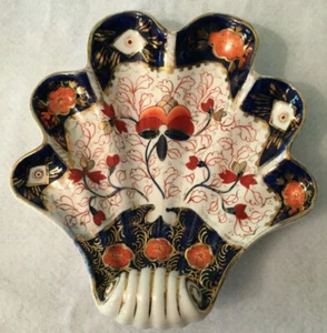 Vintage Fan Trinket Dish Hand Painted Porcelain Ceramic Made in Occupied Japan - Foto 1 di 11