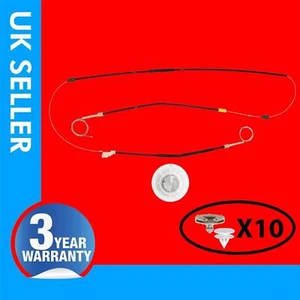 FOR VW GOLF MK3 WINDOW REGULATOR REPAIR KIT FRONT LEFT - Afbeelding 1 van 7