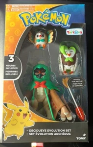 Juego de figuras de acción Pokémon Rowlet Dartrix Decidueye Evolution - Tomy Nintendo difícil de encontrar - Imagen 1 de 1