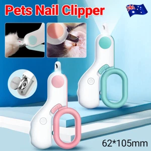 Pet Cat Dog Nail Toe Claw Clippers Scissors Trimmer Grooming Tool With LED Light - Picture 1 of 16