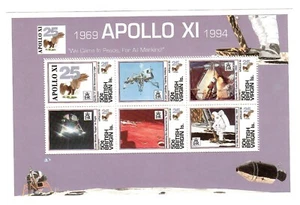 British Virgin Islands 1994 25th Anniversary of first moon including mini-sheet - Picture 1 of 2