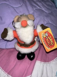 Vintage 2003 Khami World Plush Spice Mice Santa Claws Keychain Mm81 - Picture 1 of 13