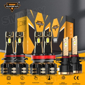 AUXBEAM Canbus LED Headlight Hi-Lo+Fog Bulb 3000K 6500K For GMC Canyon 2015-2025 - Picture 1 of 19