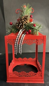 PINK ZEBRA "RED LANTERN"  ACCENT SHADE, 13 inches, original box - Picture 1 of 11