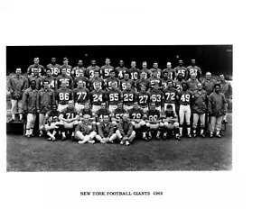 1969 NEW YORK GIANTS 8X10 TEAM PHOTO NFL USA FOOTBALL - Picture 1 of 1