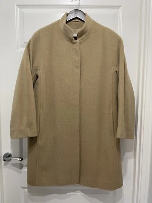 WINDSMOOR Wool Angora Blend Beige Camel Coat  Women’s Size 10 — 第 1/4 张图片