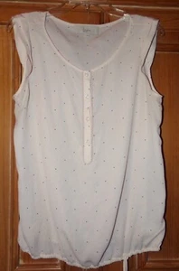 LOFT WOMENS SIZE M PEACH SLEEVELESS POLY TOP DRAWSTRING HEM TANK - Picture 1 of 2