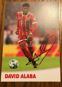 Autograph card/flyer David Alaba FC Bayern Munich - Picture 1 of 3