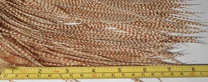50 6-9" INWER WEISS GRIZZLYHAHN SATTEL HACKLE FEDER HAARVERLÄNGERUNGEN - Bild 1 von 2