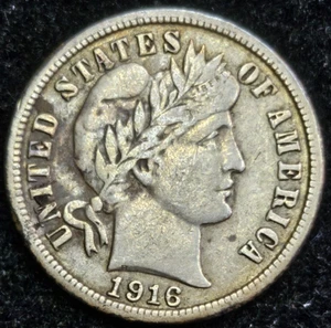 1916-P Barber Dime AU Condition or Better "Price to Sale" - Picture 1 of 2