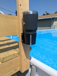 Portavasos individual de montaje en pared universal, brida de montaje integrada - Imagen 1 de 7