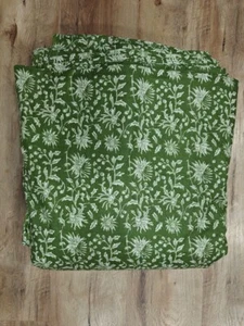 25 Yard Indian Cotton Handmade Print Fabric Sanganeri Hand Block Printed Fabric - Picture 1 of 3