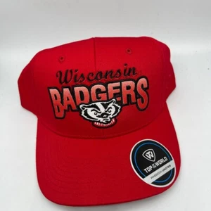 Wisconsin Badgers NCAA Top of the World Hat Snapback Cap Red New Men - Picture 1 of 7