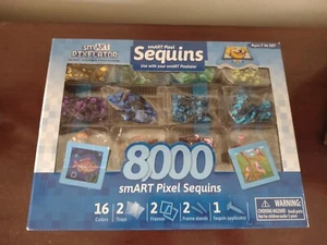 Fun New Smart Pixelator 8000 Sequins Set Craft Kit with 8 Colours Trays Frames - Picture 1 of 3