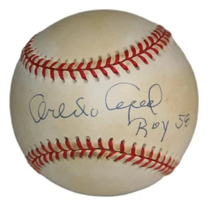 Orlando Cepeda Signed Official National League Baseball "ROY 58" PSA/DNA Giants - Picture 1 of 3