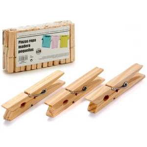 48 Wäscheklammern Natur Holz Basteln Socken trocknen Haushalt Holzklammer F01 - Bild 1 von 1