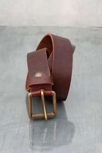 Neuer dicker brauner Ledergürtel Herren robuster Gürtel Rollschnalle von Prime Hide - Bild 1 von 6