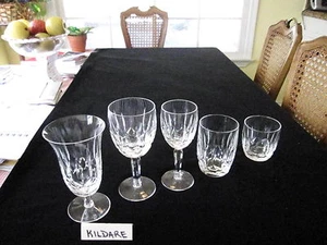 PAAR VINTAGE WATERFORD "KILDARE", WEINROT, 6 1/2"H, PREIS/PAAR, TOP ZUSTAND - Bild 1 von 3
