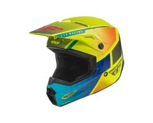 FLY RACING KINETIC DRIFT MX HELMET - BLUE/HI-VIS/CHARCOAL - MOTOCROSS/OFFROAD - Picture 1 of 3