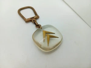 Citroen Vintage Gold Chevron French Key Ring Key Chain 1960 BOURBON KEYCHAIN - Picture 1 of 6