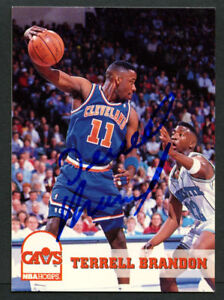 Terrell Brandon #36 signed autograph auto 1993-94 Hoops / SkyBox Basketball Card