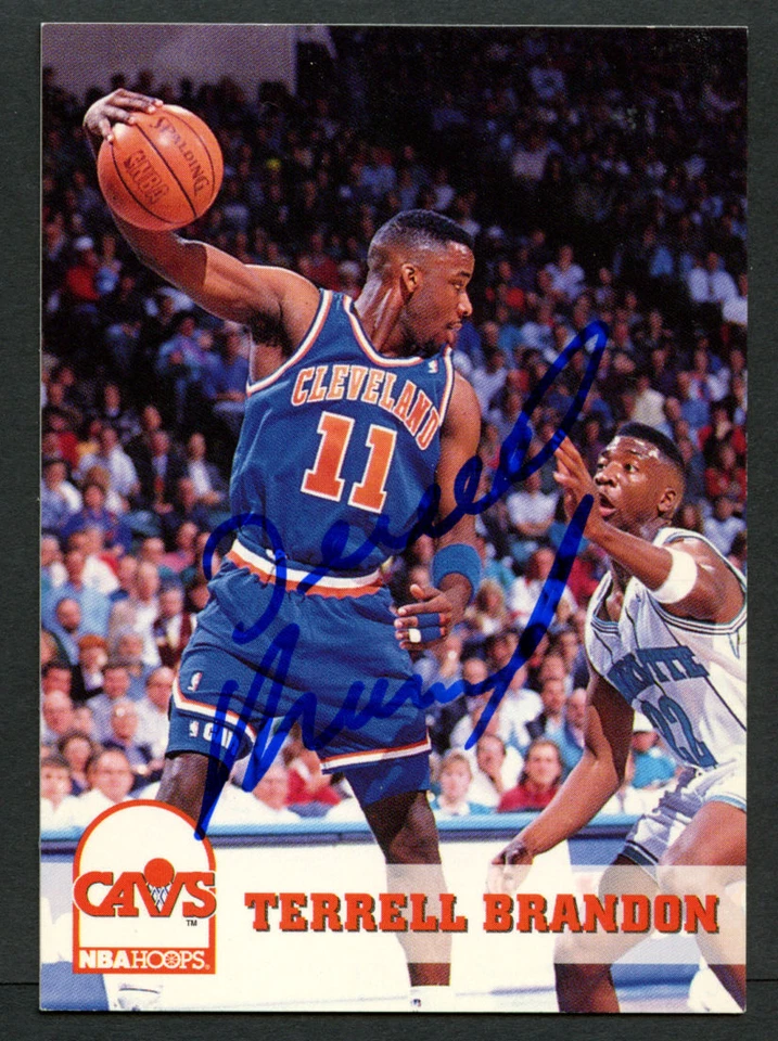 Tarjeta de baloncesto Terrell Brandon #36 firmada autógrafa automática 1993-94 Hoops/SkyBox Foto 1 de 1