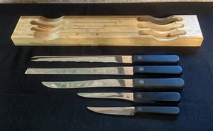 Vintage Cattaraugus - Lot of 5 Knives in wooden block - Picture 1 of 5