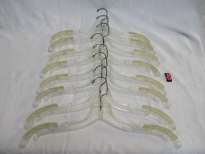 Antique MCM Clothes Hangers Plastic Adjustable Clips Rubber Ends Rare Lot of 8 - Picture 1 of 9