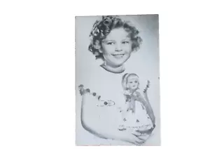 Shirley Temple The World's Darling with her doll Postcard Unposted B&W RPPC - Picture 1 of 2