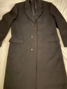 Abrigo LANA DE CACHEMIRA 3 Botones NEGRO Para Hombre GRANDE L US 44 Regular Lord & Taylor - Imagen 1 de 12