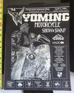 1994 VINTAGE Wyoming Motorcycle Show & Swap® Poster April 2 Casper, WY - Picture 1 of 23