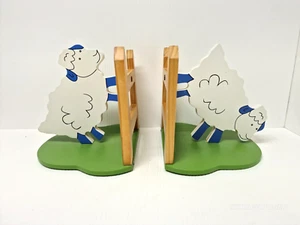 Vintage Sheep & Farm Fence Bookends Nursery & Children Book Organiser - Pair - Picture 1 of 10