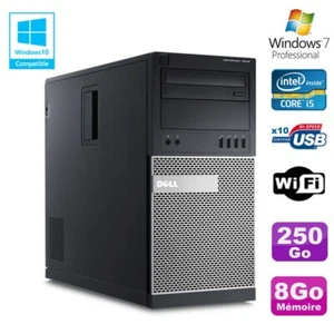 PC tour DELL OptiPlex 7010 Core I5-3470 3.2Ghz 8Go Scheibe 250Go DVD Wifi Win 7 - Bild 1 von 1