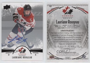 2016 Upper Deck Team Canada Juniors Women's Black Lauriane Rougeau #10 Auto