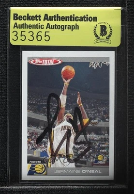 BAS 2004-05 Topps Total Jermaine O'Neal #218 Authentic Auto - Image 1 of 2