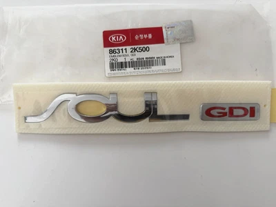 ПОДЛИННЫЙ OEM задний багажник «SOUL GDI» эмблема значок 86311-2K500 для 2010-21 Kia Soul - Изображение 1 из 2