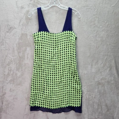 Vestido Thakoon Mujer 4 Vainas Sin Mangas Seda Viscosa Cuadros Hecho en EE. UU. Verano Foto 1 de 4