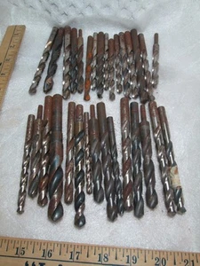 Lot of 31 Various Makers & Sizes Larger High Speed Drill Bits 3.9 Pounds - Picture 1 of 3