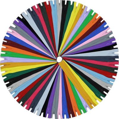 60 piezas cremalleras invisibles de nailon herramientas de costura a medida accesorios de ropa 7 pulgadas Inv Foto 1 de 4