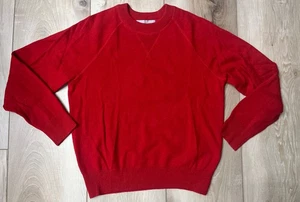 EVERLANE Womens 100% Cashmere Shrunken Sweatshirt Sweater Red Size Small - Picture 1 of 7