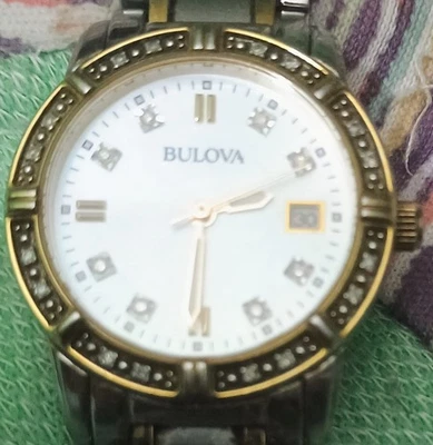 Bulova Women's Quartz Diamond Accent 17868867 Numbers In Back - Image 1 of 4
