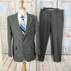 Tuta vintage Levi Strauss Business Class grigia a quadri taglia 42R pantaloni 34 x 32 made in USA - Foto 1 di 21