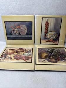 Juego de 4 azulejos de cerámica nativos americanos de 8" x 8" - Imagen 1 de 7