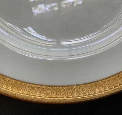 MINTON GOLD ENCRUSTED DINNER PLATES (5) C.1890 GILMAN COLLAMORE #G7337 #G6285 - Image 1 of 4