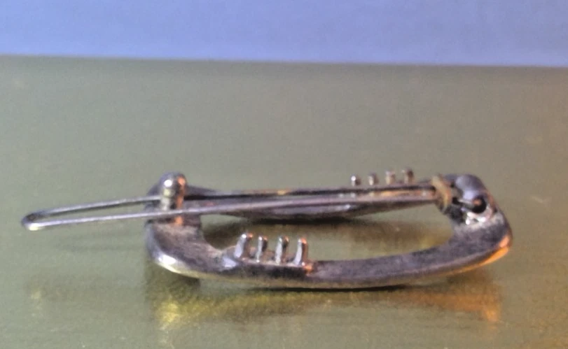 Antique Hair Clip, Barrette, Silver tone - Image 1 of 2